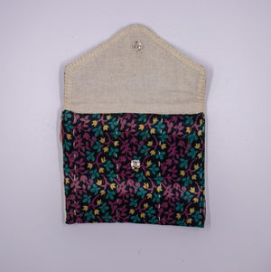 Kantha Oil Pouch - Black, Turquoise, Purple, Yellow